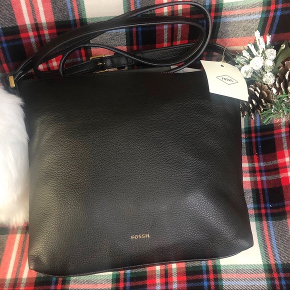 NWT Black Fossil long crossbody purse - Picture 2 of 9